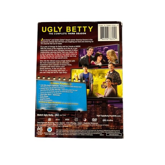 Ugly Betty 2009 DVD The Complete Third Season Comedy America Ferrera Pre-Owned - Picture 3 of 7